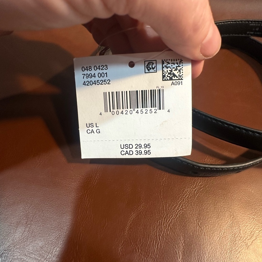 NWT American Eagle Outfitters Black Belt with Silver Buckle Size L ❤️‍🔥 - Picture 3 of 4